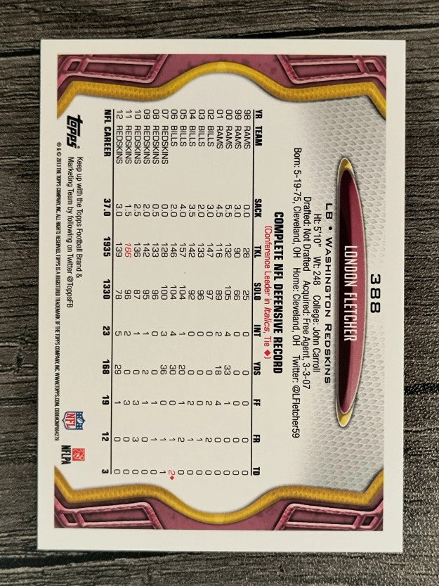 2013 Topps #388 London Fletcher