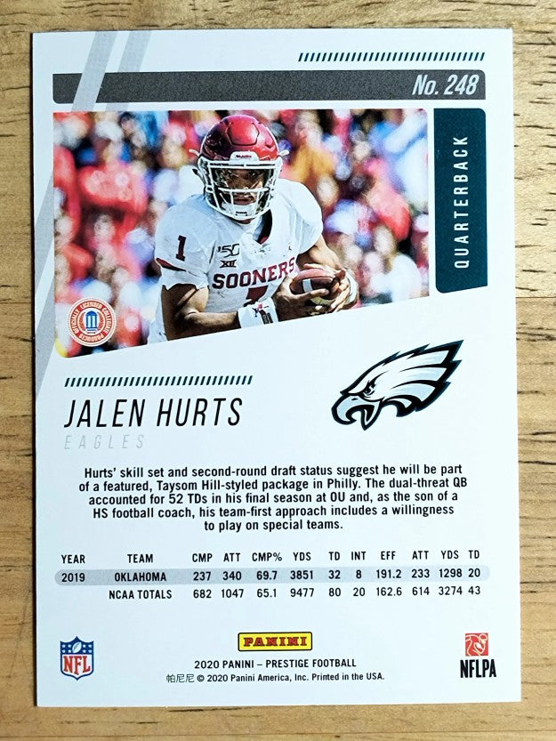 2020 Prestige #248 Jalen Hurts RC