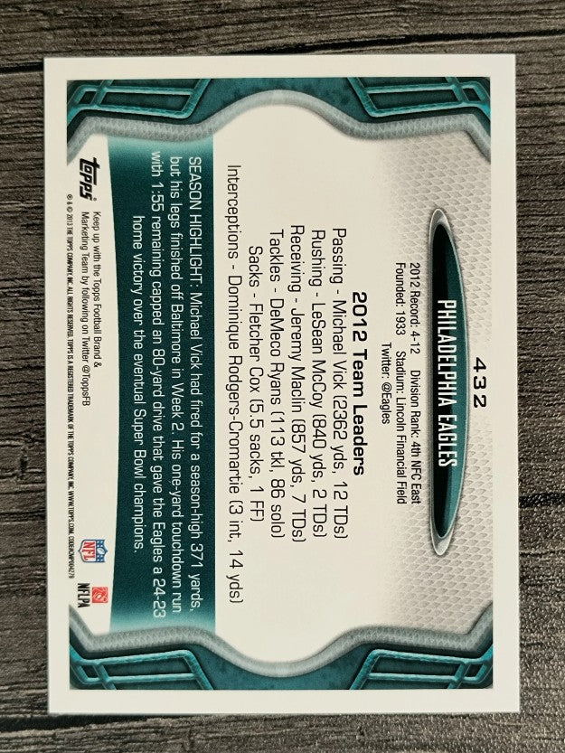 2013 Topps #432 Philadelphia Eagles/Michael Vick