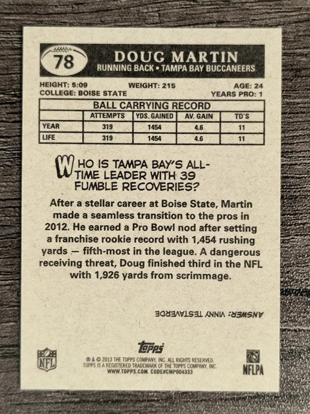 2013 Topps 1959 Mini #78 Doug Martin