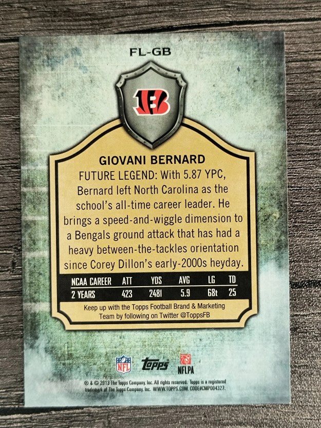 2013 Topps Future Legends #FLGB Giovani Bernard