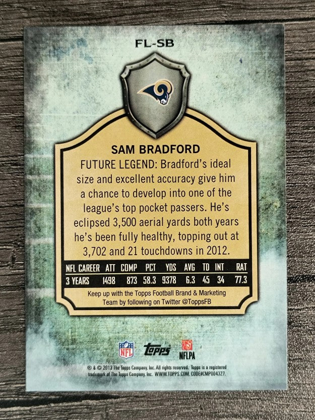 2013 Topps Future Legends #FLSB Sam Bradford
