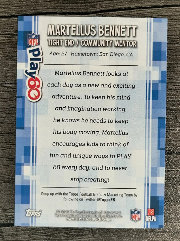 2014 Topps Play 60 Community Mentors #3 Martellus Bennett (NM)