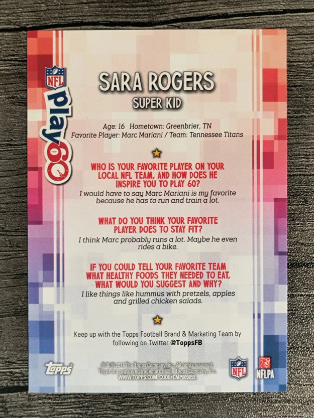2014 Topps Play 60 Super Kids #22 Sara Rogers