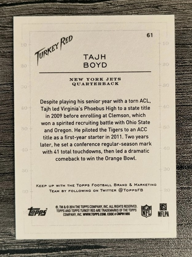 2014 Topps Turkey Red Mini #61 Tajh Boyd