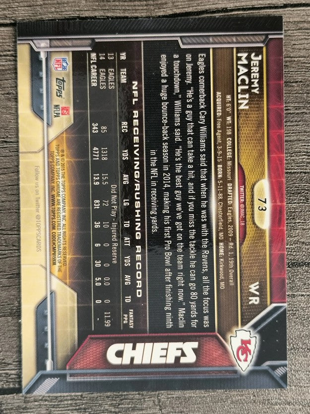 2015 Topps Chrome #73 Jeremy Maclin