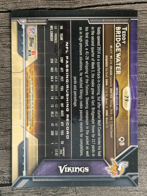 2015 Topps Chrome #79 Teddy Bridgewater