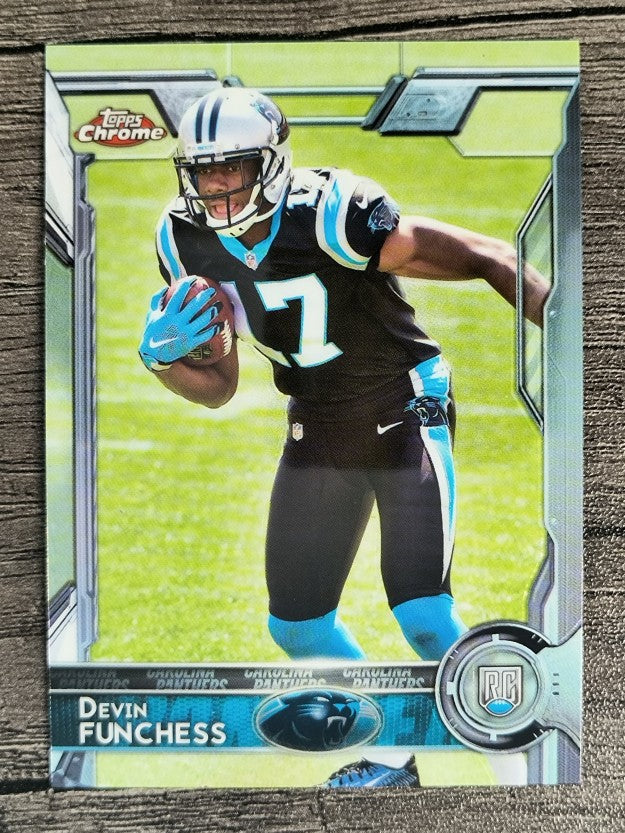 2015 Topps Chrome #107A Devin Funchess RC/feet on ground