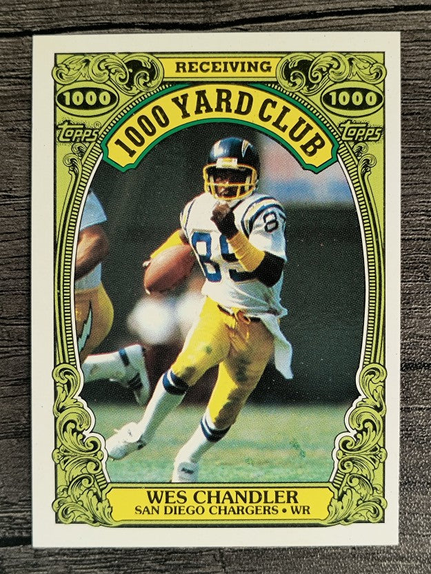 1986 Topps 1000 Yard Club #13 Wes Chandler