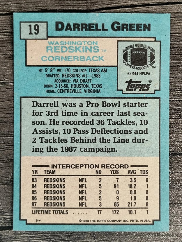 1988 Topps #19 Darrell Green AP