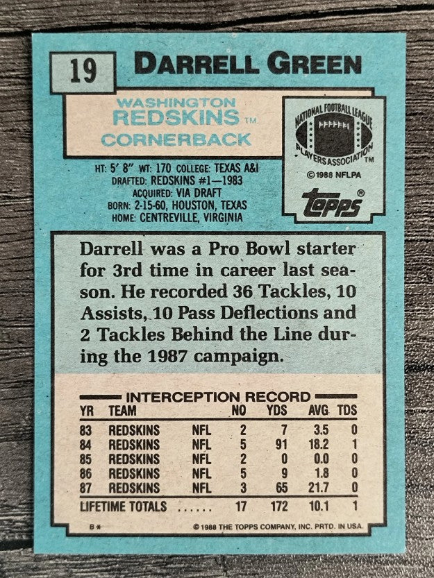 1988 Topps #19 Darrell Green AP