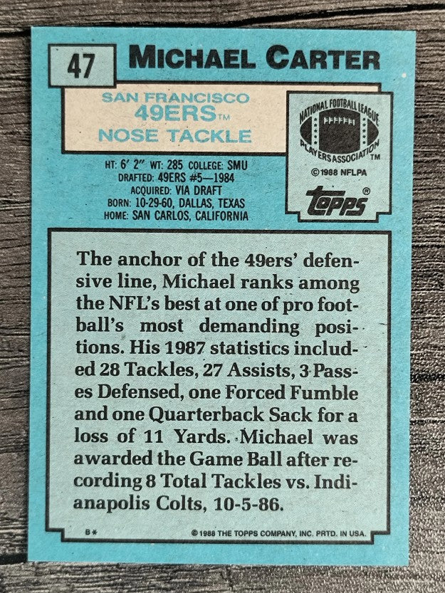 1988 Topps #47 Michael Carter
