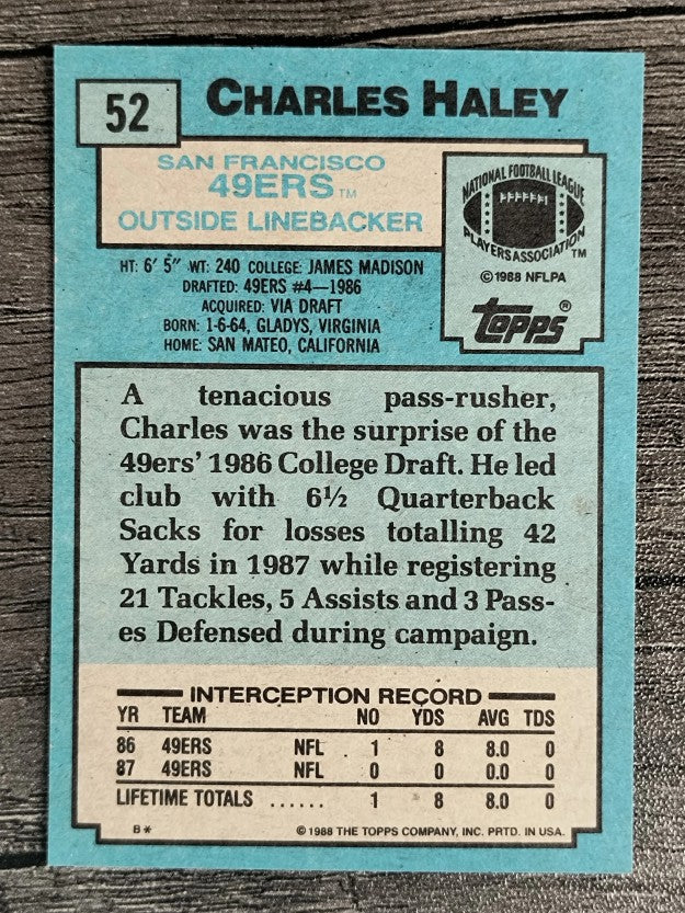 1988 Topps #52 Charles Haley