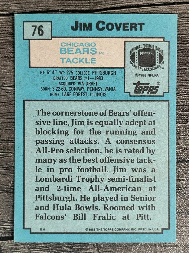 1988 Topps #76 Jim Covert