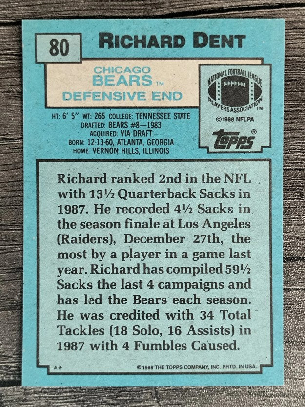 1988 Topps #80 Richard Dent
