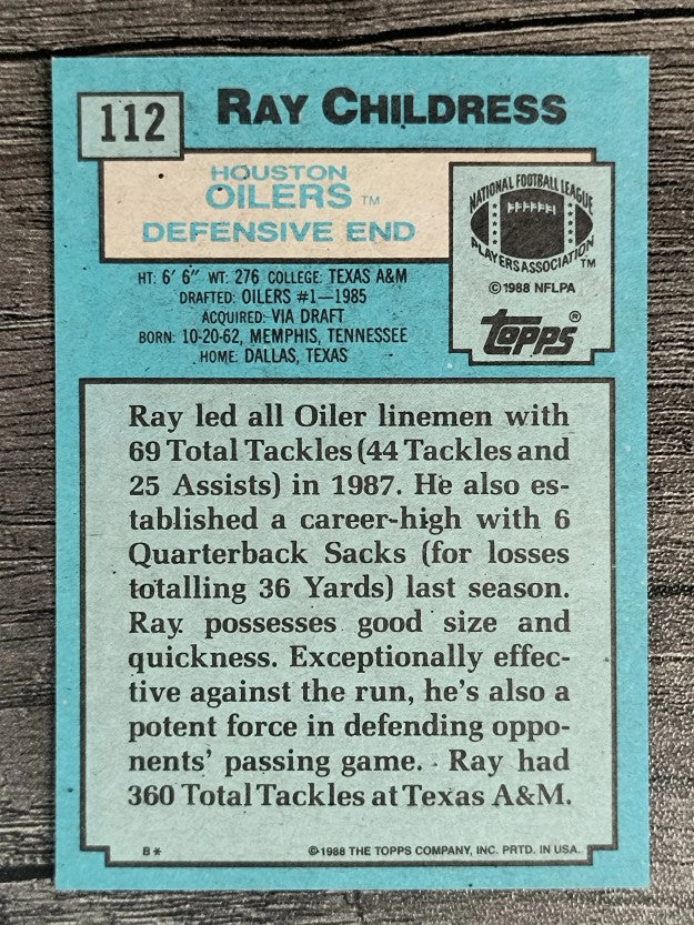 1988 Topps #112 Ray Childress