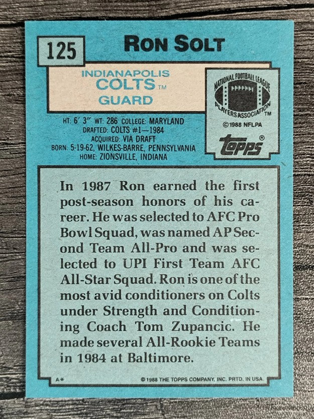 1988 Topps #125 Ron Solt RC