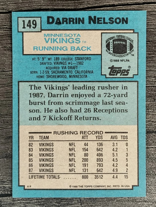 1988 Topps #149 Darrin Nelson