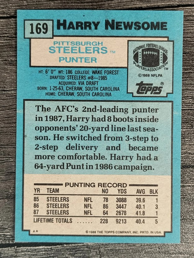 1988 Topps #169 Harry Newsome RC