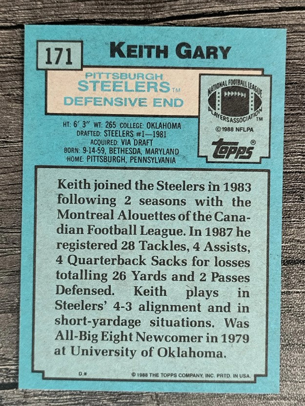 1988 Topps #171 Keith Gary RC