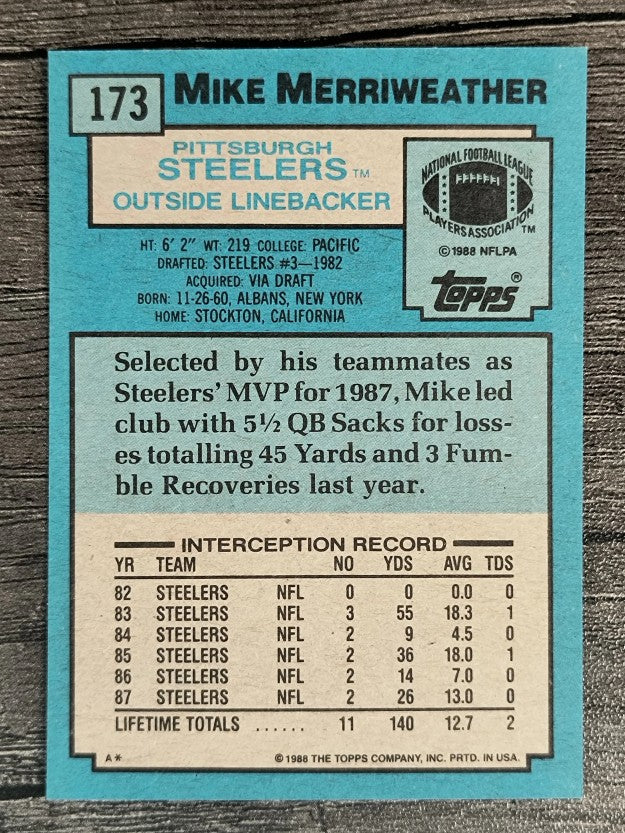 1988 Topps #173 Mike Merriweather