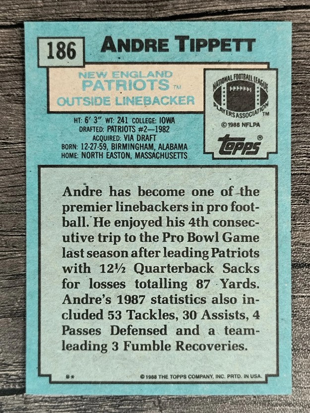 1988 Topps #186 Andre Tippett