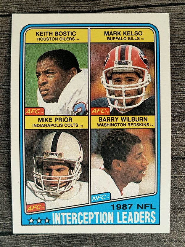 1988 Topps #219 Keith Bostic/Mark Kelso/Mike Prior/Barry Wilburn LL