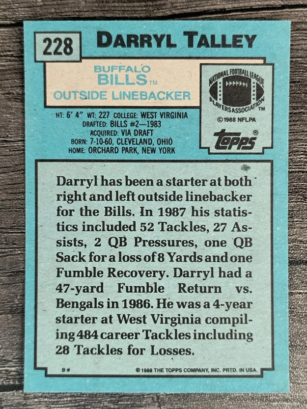 1988 Topps #228 Darryl Talley