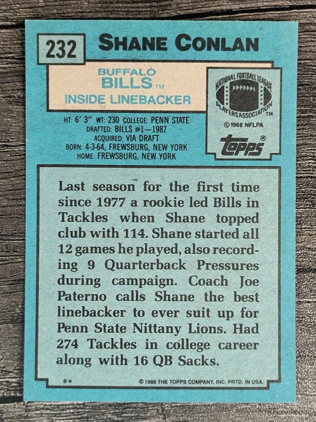 1988 Topps #232 Shane Conlan RC