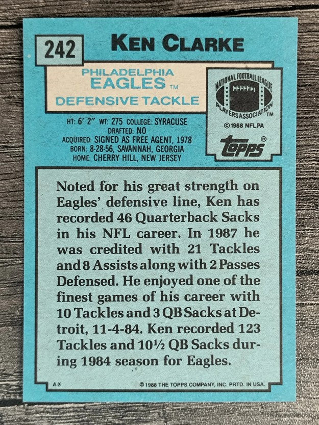 1988 Topps #242 Ken Clarke