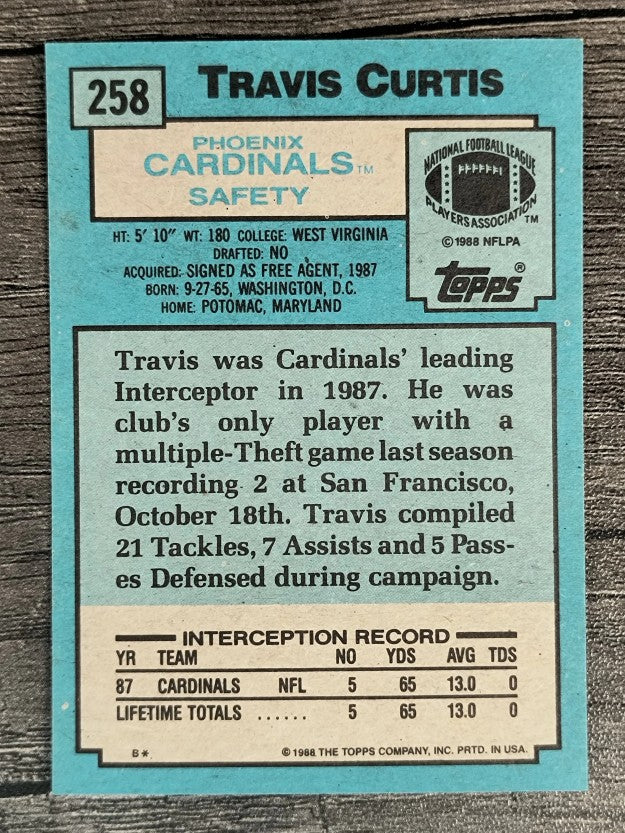 1988 Topps #258 Travis Curtis RC