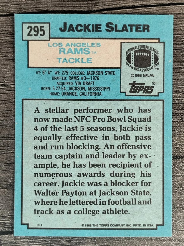 1988 Topps #295 Jackie Slater