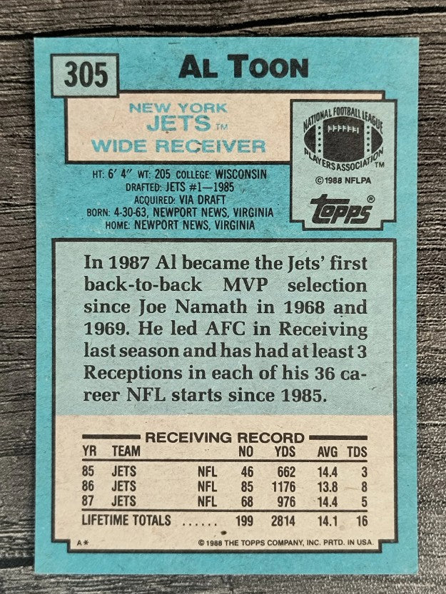 1988 Topps #305 Al Toon