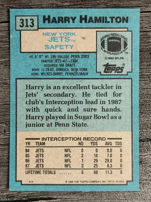 1988 Topps #313 Harry Hamilton