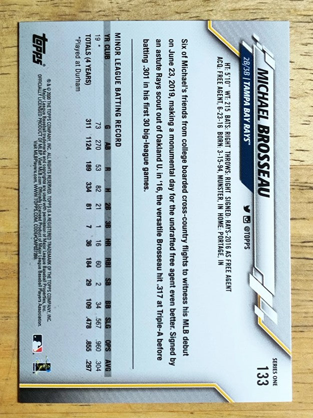 2020 Topps #133 Michael Brosseau RC