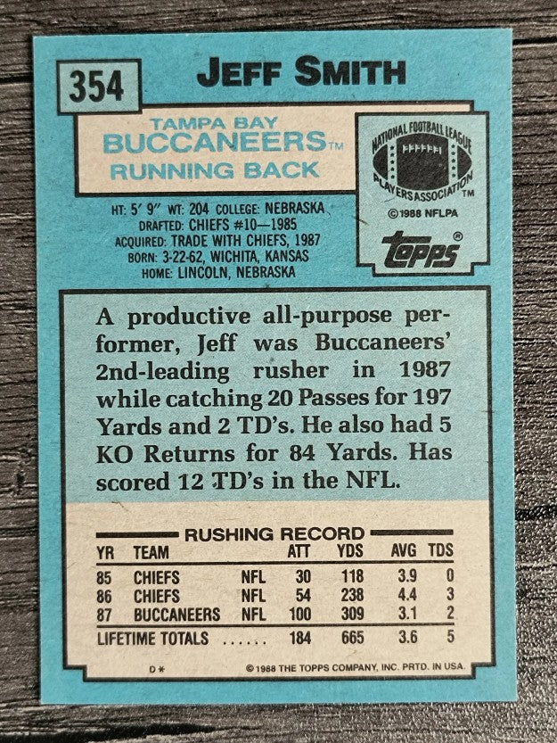 1988 Topps #354 Jeff Smith
