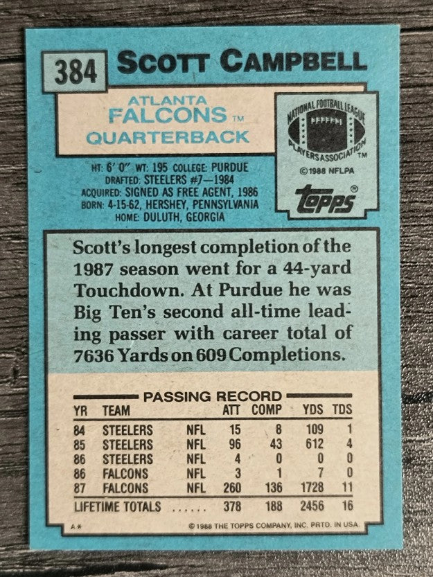 1988 Topps #384 Scott Campbell