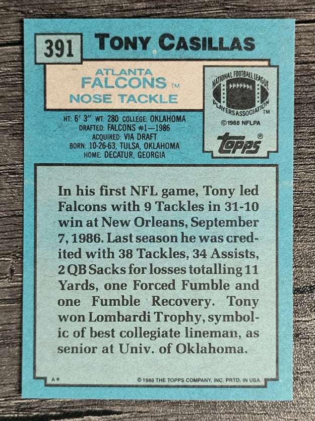 1988 Topps #391 Tony Casillas RC