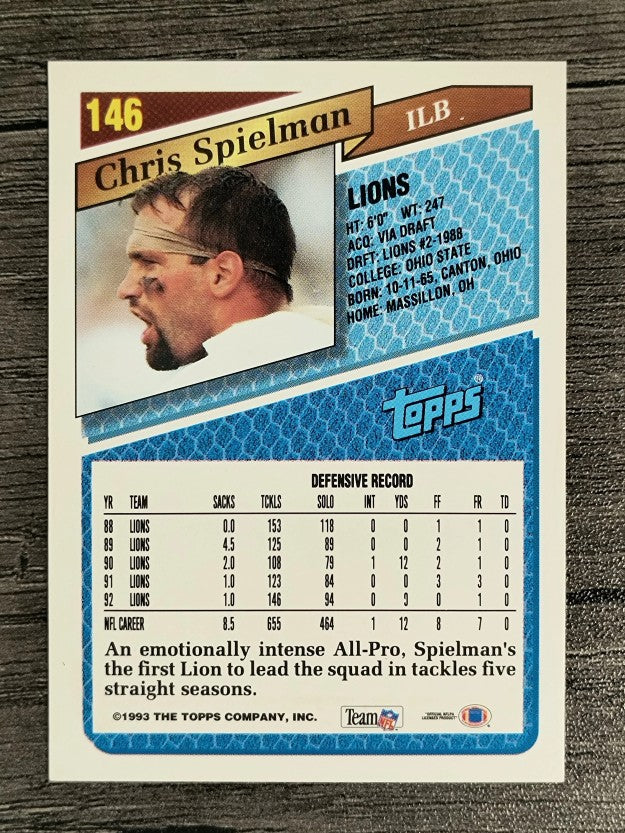 1993 Topps Gold #146 Chris Spielman