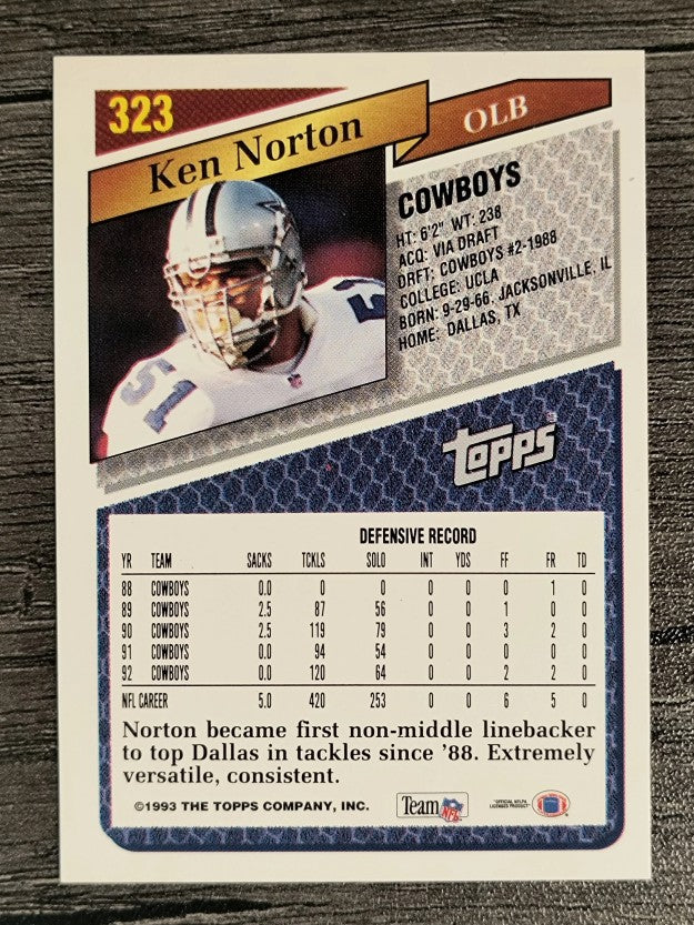 1993 Topps Gold #323 Ken Norton