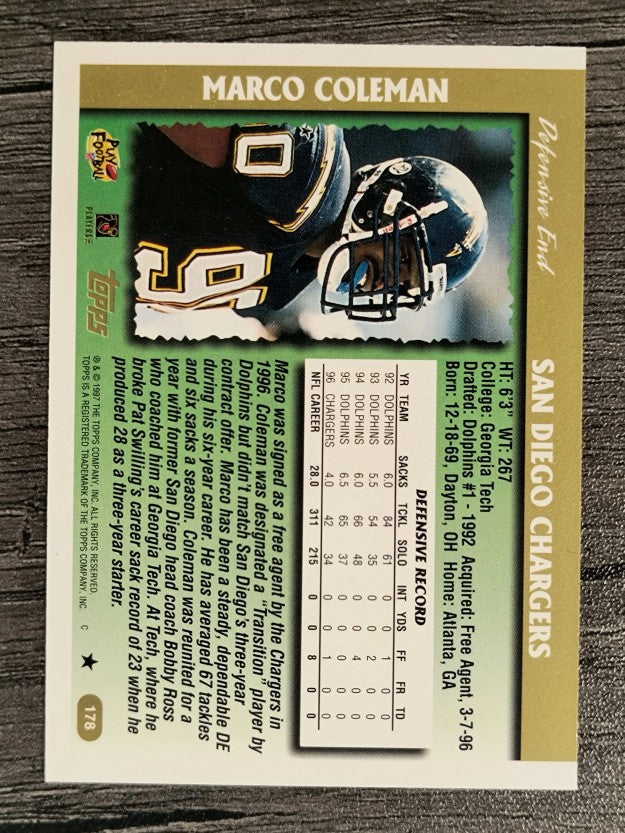 1997 Topps #178 Marco Coleman