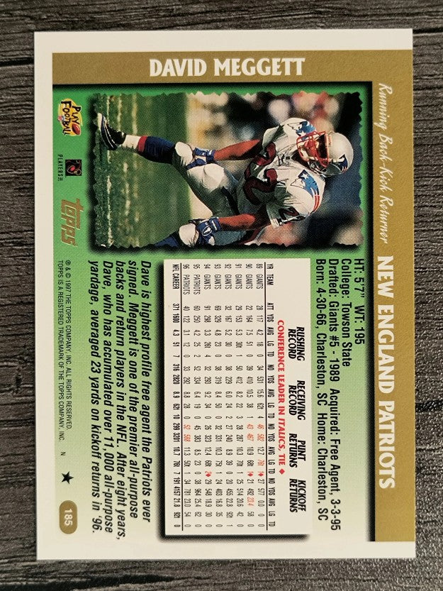 1997 Topps #185 Dave Meggett
