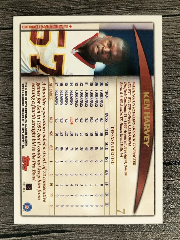 1998 Topps #7 Ken Harvey