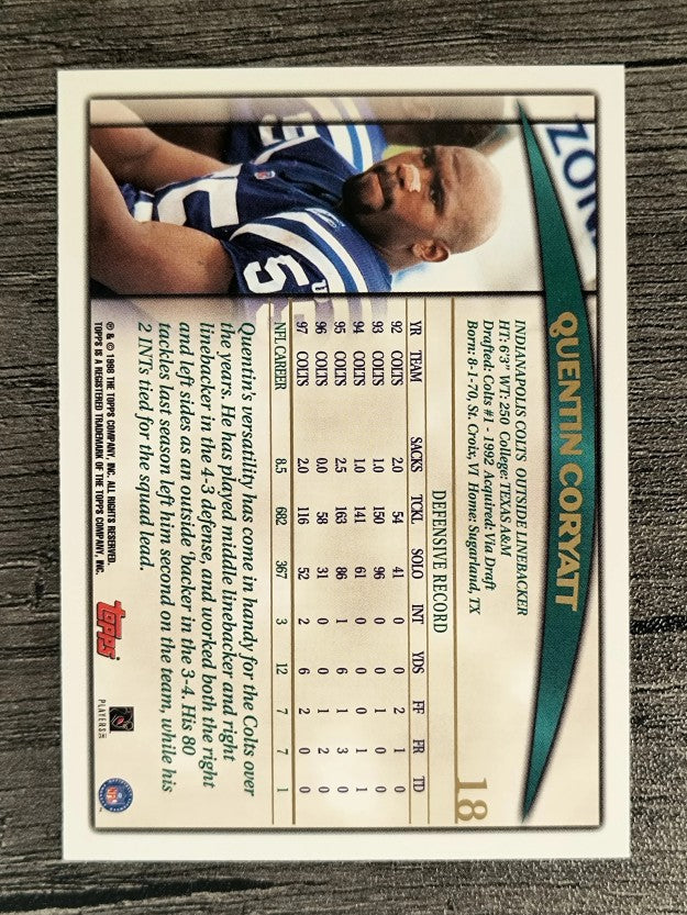 1998 Topps #18 Quentin Coryatt
