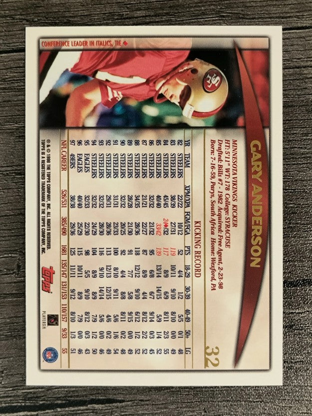 1998 Topps #32 Gary Anderson