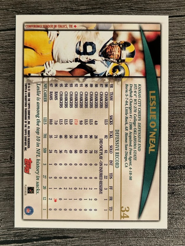 1998 Topps #34 Leslie O'Neal