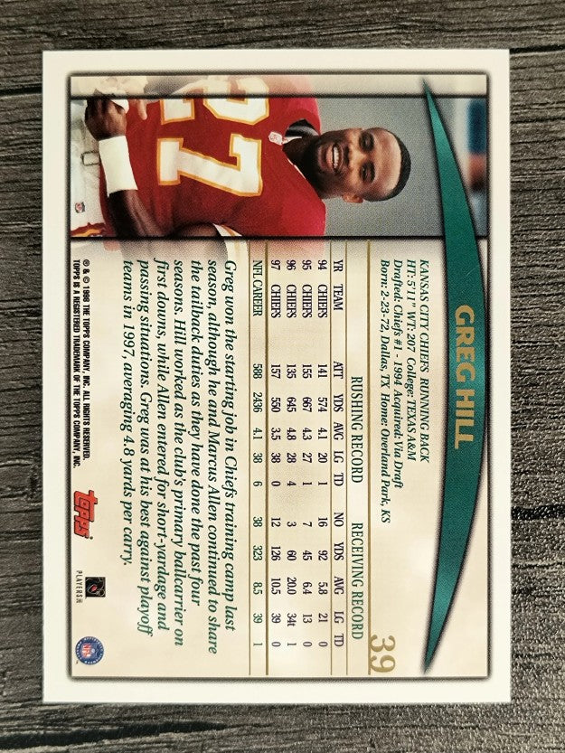 1998 Topps #39 Greg Hill