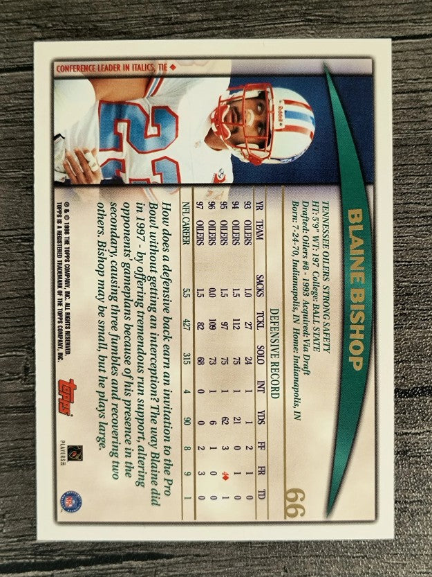 1998 Topps #66 Blaine Bishop