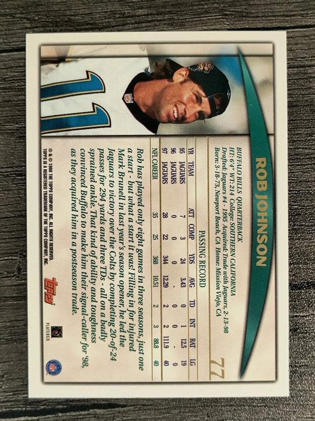 1998 Topps #77 Rob Johnson