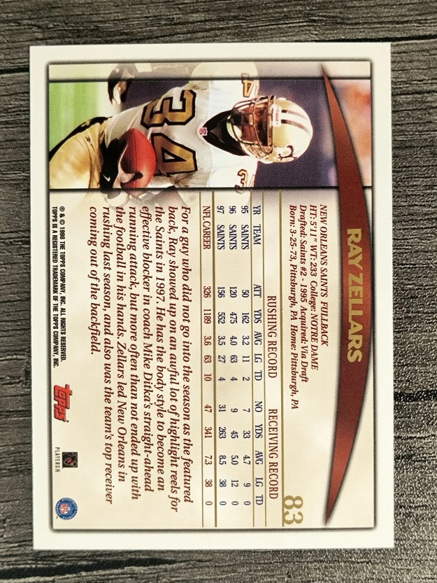 1998 Topps #83 Ray Zellars
